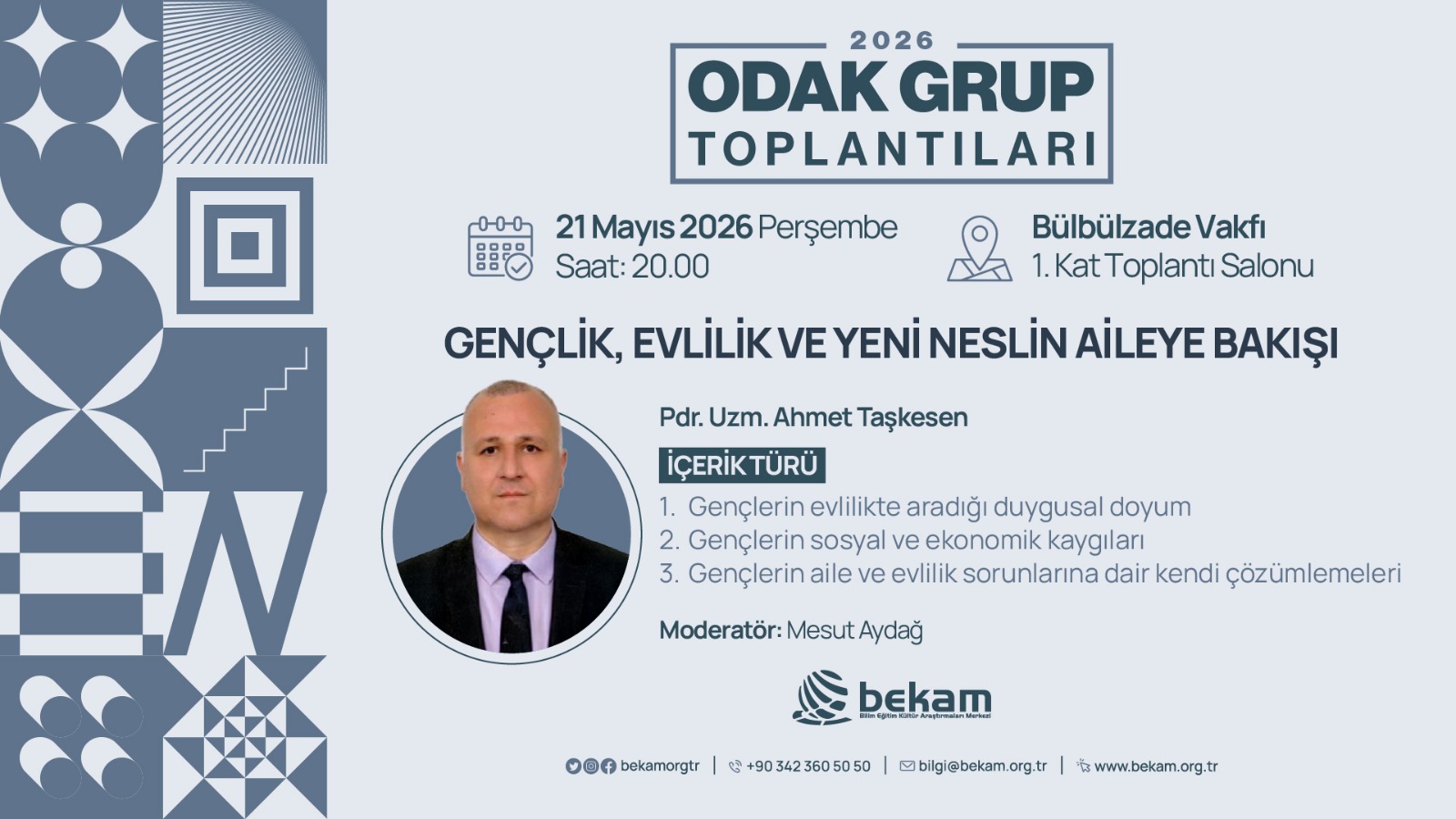 BEKAM Yeni Neslin Evlilik ve Aile Yaklaşımını Gündeme Taşıyor